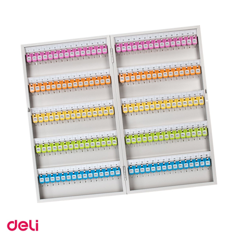 Dulap-uri si panouri pentru chei - Panou metalic pentru 150 chei Deli, din aliaj de aluminiu, gri
