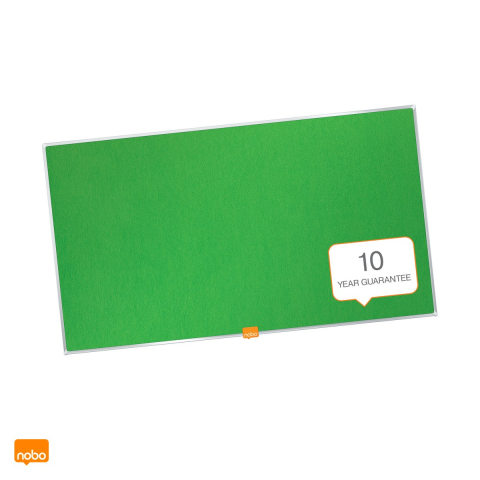 Sisteme de afisare, prezentare si plannere - Panou textil Nobo Widescreen 32 inch, rama din aluminiu, sistem de montaj ascuns InvisaMount, 721x411 mm, verde
