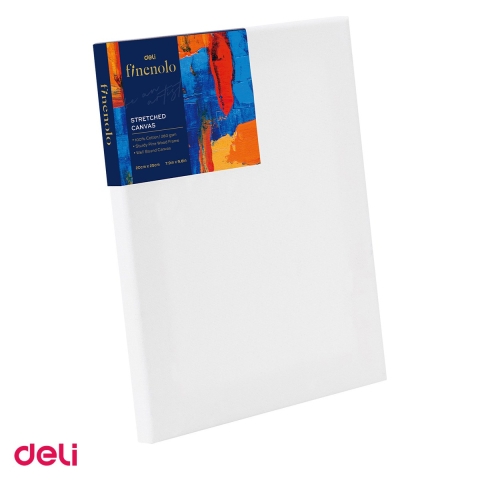 Acuarele, pensule si blocuri de desen - Panza pictura pe sasiu Deli, 280 g/mp, 20x25 cm