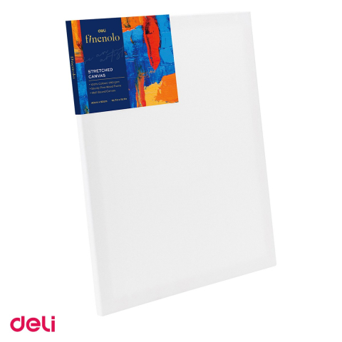 Acuarele, pensule si blocuri de desen - Panza pictura pe sasiu Deli, 280 g/mp, 40x50 cm
