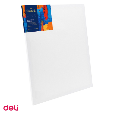 Acuarele, pensule si blocuri de desen - Panza pictura pe sasiu Deli, 280 g/mp, 50x60 cm
