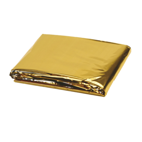Set protectie - Patura Termica de Supravietuire Setty SKT-01, Argintiu-Auriu, 160x210 cm, pentru Prim Ajutor, Sport si Activitati Outdoor, cu Protectie contra Hipotermiei si Hipertermiei