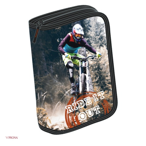 Birotica papetarie - Penar Pigna, echipat 50 piese 1 fermoar 2 extensii ride it out, negru