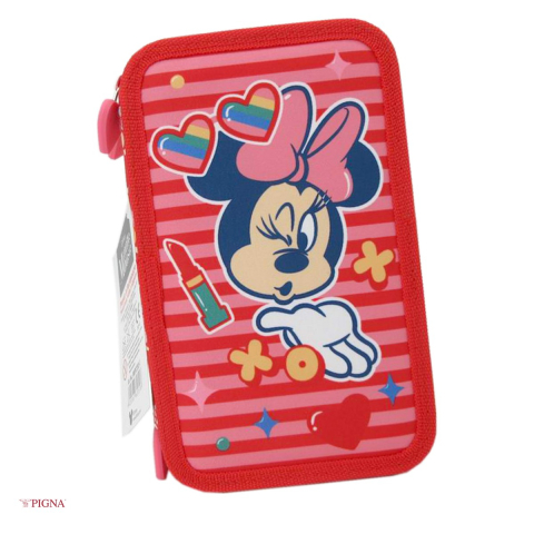Birotica papetarie - Penar Pigna Minnie, neechipat 3 fermoare mouse oops, rosu