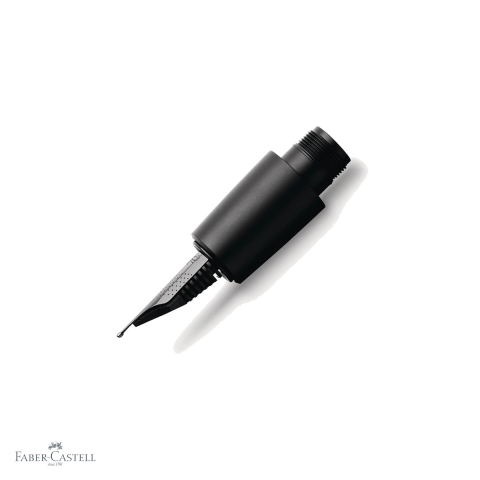 Penite si convertoare pentru stilou - Penita stilou Faber-Castell E-motion Pure Black, otel negru, scriere groasa tip B