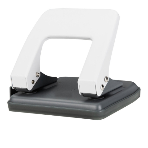 Birotica papetarie - Perforator 20 coli metalic, cu 2 perforatii, diametru 6mm, distanta 80 mm, pentru birou si acasa, culoare asortata