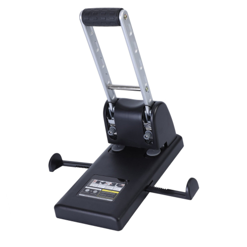 Birotica papetarie - Perforator de mare capacitate 100 coli E0130, metalic, distanta 80 mm, negru, pentru birou si arhive profesionale
