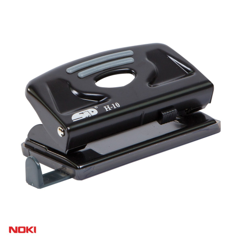 Birotica papetarie - Perforator metalic NOKI H10, 12 coli, negru