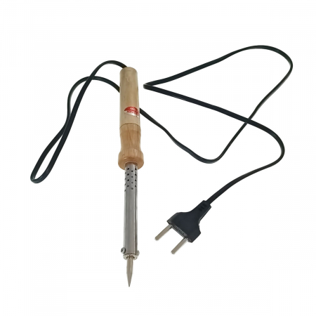 Bricolaj - Pistol de lipit tip letcon, 60W, cu maner de lemn, cablu 120cm