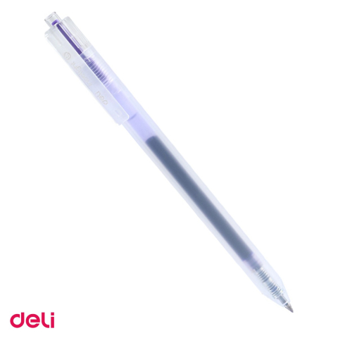 Birotica papetarie - Pix cu gel Deli, cu mecanism, varf 0.5 mm, cerneala indigo