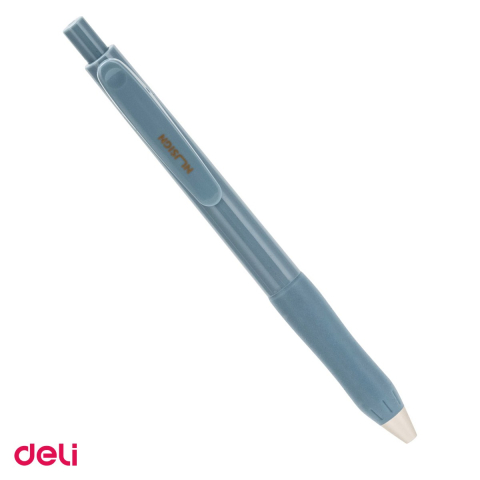 Birotica papetarie - Pix cu gel Deli, cu mecanism, varf 0.5 mm, cerneala neagra