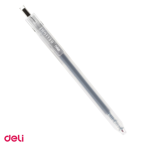 Birotica papetarie - Pix cu gel Deli Delight, cu mecanism, varf 0.5 mm, cerneala neagra