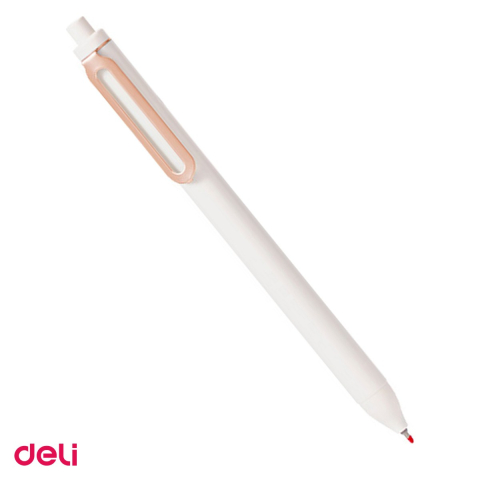 Birotica papetarie - Pix cu gel Deli Infini, cu mecanism, varf 0.5 mm, cerneala neagra