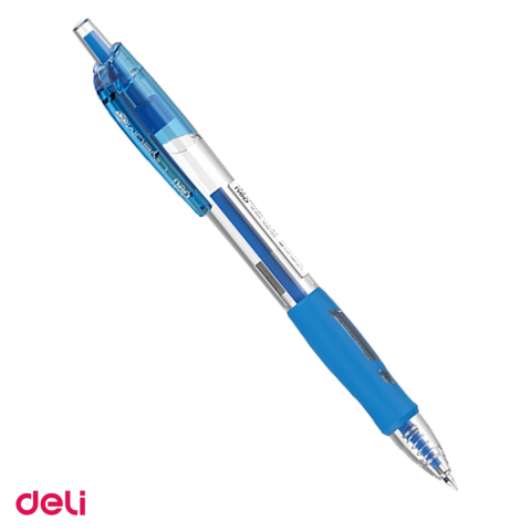 Birotica papetarie - Pix cu gel Deli Lineum, cu mecanism, varf 0.5 mm, cerneala albastra