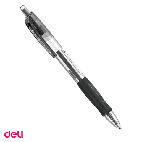 Birotica papetarie - Pix cu gel Deli Lineum, cu mecanism, varf 0.5 mm, cerneala neagra