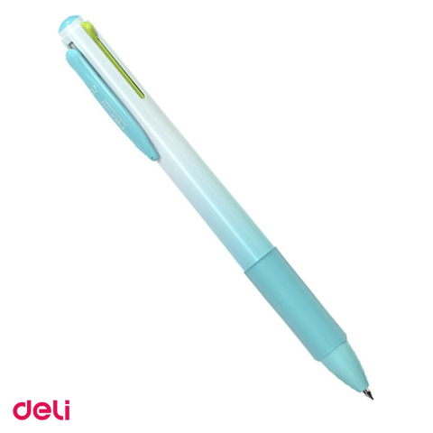 Birotica papetarie - Pix cu gel Deli Neonup, cu 4 culori, cu mecanism, varf 0.7 mm