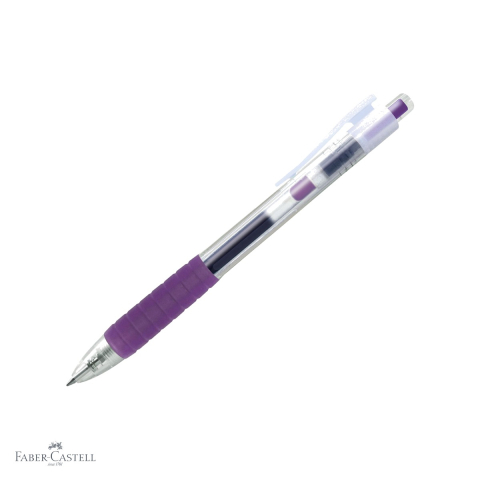 Pixuri cu gel - Pix cu gel Faber-Castell Fast Gel violet, uscare rapida, scriere fluida 0.7 mm