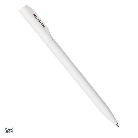 Birotica papetarie - Pix cu gel Nusign, cu mecanism, varf 0.5 mm, cerneala albastra, corp alb