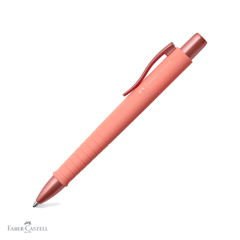Pixuri cu mecanism - Pix cu mecanism Faber-Castell Coral Poly Ball XB Urban 2025, grip ergonomic triunghiular, scriere albastra