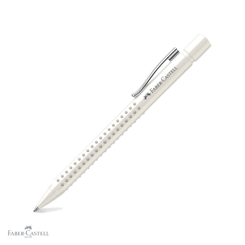 Pixuri cu mecanism - Pix cu mecanism Faber-Castell Grip 2010, forma ergonomica triunghiulara, zona anti-alunecare, culoare alb cocos