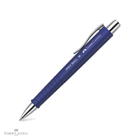Pixuri cu mecanism - Pix cu mecanism Faber-Castell Poly Ball, grip ergonomic triunghiular, rezerva albastra de mare capacitate