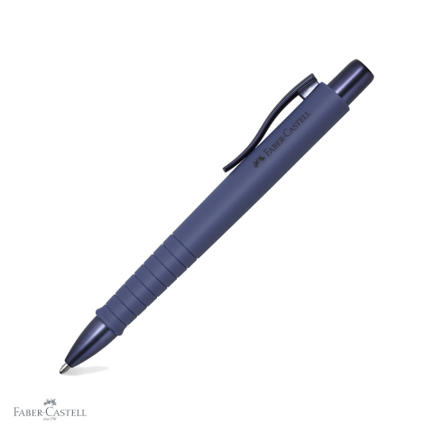 Pixuri cu mecanism - Pix cu mecanism Faber-Castell Poly Ball XB Urban 2025, culoare bleumarin, varf extra-lat, forma triunghiulara ergonomica