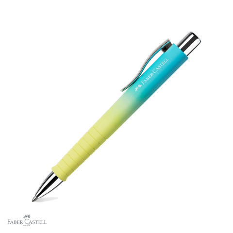 Pixuri cu mecanism - Pix cu mecanism Faber-Castell Poly Ball XB Urban Summer Edition Sunrise, varf extra-lat, grip ergonomic triunghiular