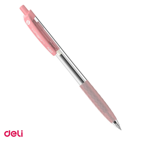 Birotica papetarie - Pix Deli Lineum, cu mecanism, cu grip, varf 0.7 mm, cerneala neagra