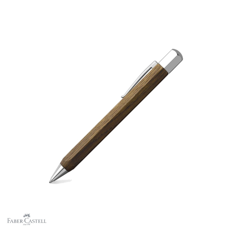 Pixuri premium - Pix din lemn de stejar Faber-Castell Ondoro, mecanism rotativ, rezerva neagra B, pentru uz profesional