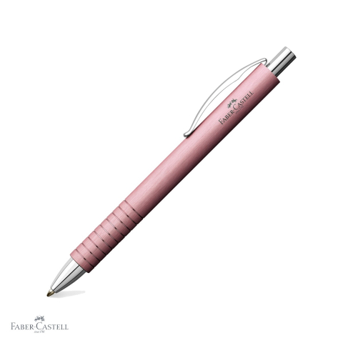 Pixuri premium - Pix premium Faber-Castell Essentio Aluminium Rose, mecanism, mina neagra B, design elegant pentru birou