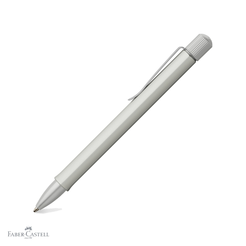 Pixuri premium - Pix premium Faber-Castell Hexo argintiu mat, corp aluminiu hexagonal, mina neagra B, pentru scriere confortabila