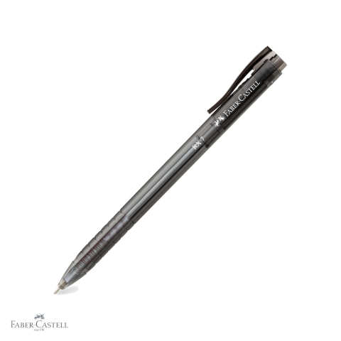 Pixuri cu gel - Pix roller retractabil Faber-Castell RX7, cerneala semi-gel negra, varf needle 0.7 mm, corp triunghiular ergonomic