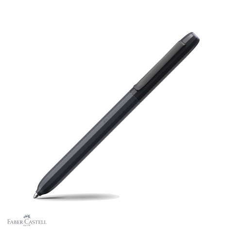 Pixuri premium - Pix rotativ Faber-Castell Avori Cosmic Flow, plastic reciclat 92%, mina albastra XB, negru