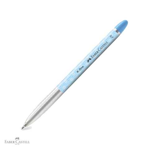 Pixuri unica folosinta - Pix unica folosinta Faber-Castell K1, varf 0.7mm, cerneala albastra rezistenta la apa, corp ergonomic triunghiular