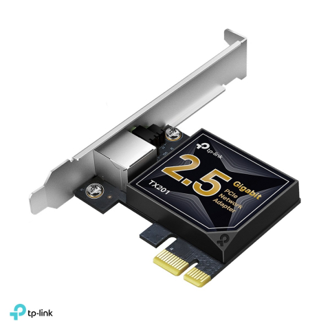 Placi de retea - Placa de retea PCI Express TP-Link TX201, 2.5 Gigabit, 1 port RJ45, PCIe 2.1 x1, bracket standard si low profile incluse, TX201