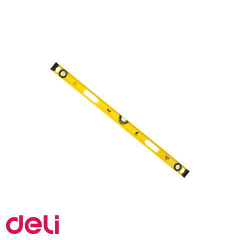 Masurare distante si dimensiuni - Poloboc metalic Deli 100 cm, 3 bule de verificare, acuratete 1 mm/m, pentru constructii si montaj