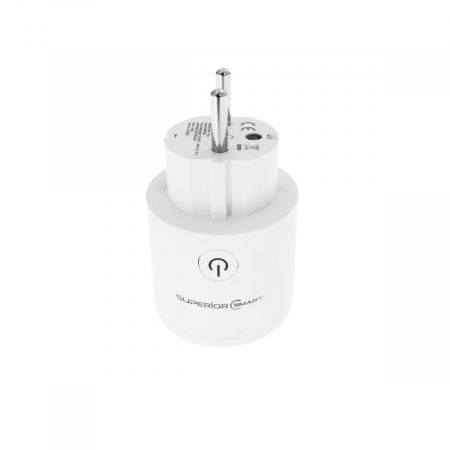 Accesorii prize - Priza schuko inteligenta Smart Superior, wireless, 110-240V AC, 16A, 50/60 Hz, alba