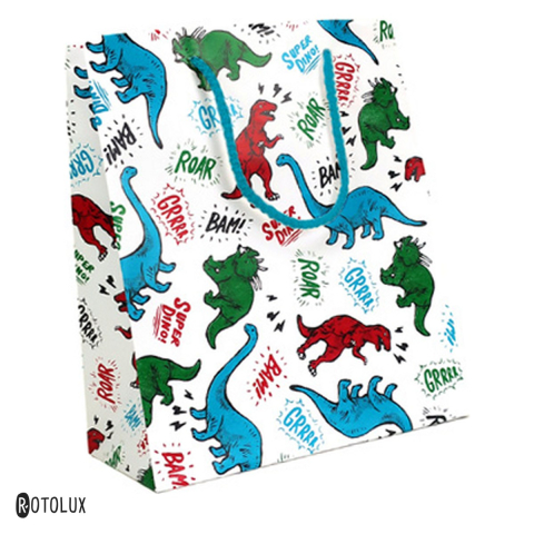 Ambalaje cadouri - Punga cadou Rotolux Dream Big Dino, marimea L, 240x100x335 mm