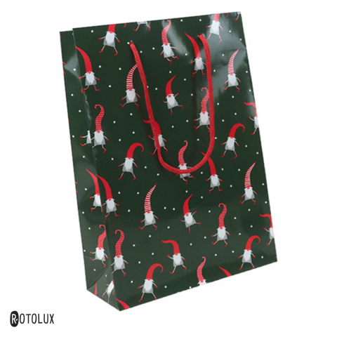 Ambalaje cadouri - Punga cadou Rotolux Santas Toys, din hartie, marimea L, 240x100x335 mm