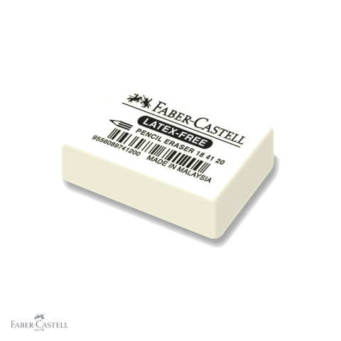 Radiere - Radiera creion Faber-Castell 7041-20, cauciuc natural fara PVC, pentru grafit si creioane colorate