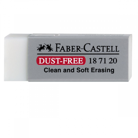 Instrumente de scris - Radiera DUST FREE 20 FABER-CASTELL, dreptunghiulara, 63 x 22 x 12mm, alba