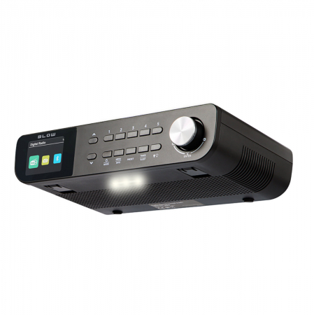 Multimedia Player - Radio portabil FM/DAB+, BLOW RK1 13416, Bluetooth, putere iesire audio 2 x 5W RMS, ceas cu functie alarma, dimensiuni 255 x 150 x 57 mm, negru