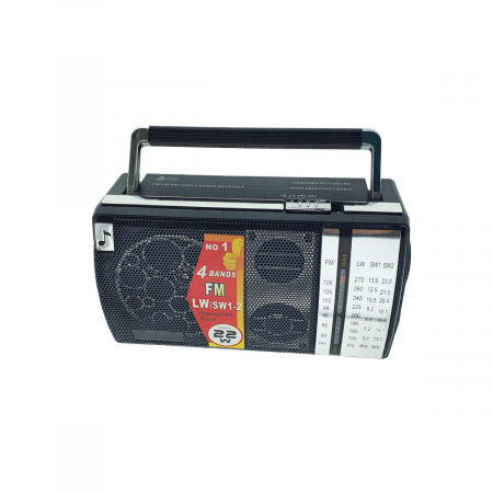 Multimedia Player - Radio portabil FM/LW/SW, cu maner, antena telescopica, VT-23300, port iesire jack 3.5mm, dimensiuni 20.5 x 11.5 x 9 cm, ABS, negru