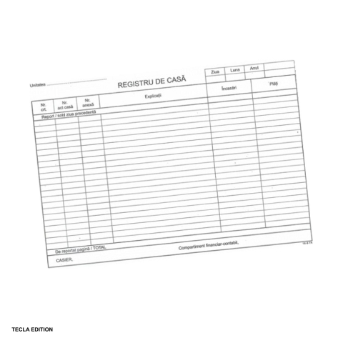 Tipizate nepersonalizate - Registru de casa model nou, A4, 100 file