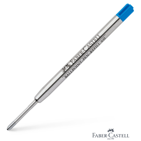 Birotica papetarie - Rezerva Albastra pentru Pix Faber-Castell, Varf Metalic XB, Capacitate Mare Extra, Document-Proof