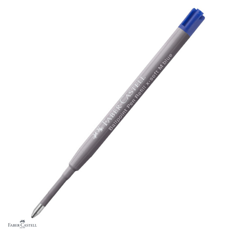 Rezerve pentru pixuri cu bila - Rezerva Faber-Castell x-soft, varf M, pentru instrumente cu rezerve standard de mare capacitate, albastru