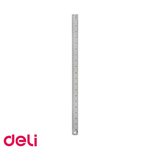 Instrumente de geometrie - Rigla din metal Deli, 50 cm, rezistenta si precisa, pentru scoala si birou