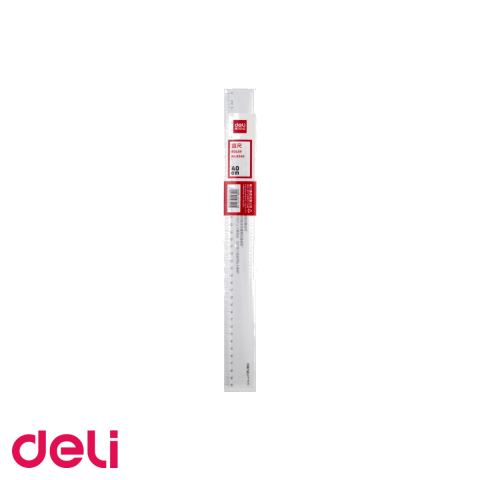 Instrumente de geometrie - Rigla transparenta Deli 40 cm, plastic, sistem metric, pentru scoala si birou