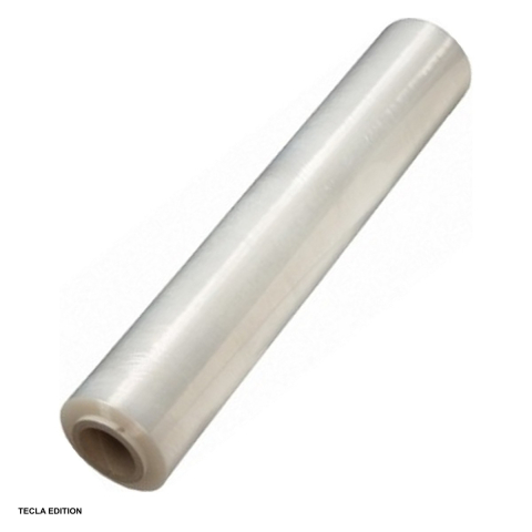 Bricolaj - Rola folie stretch manuala industriala, grosime 23 microni, greutate 2 kg inclusiv tubul de 150 g, transparenta