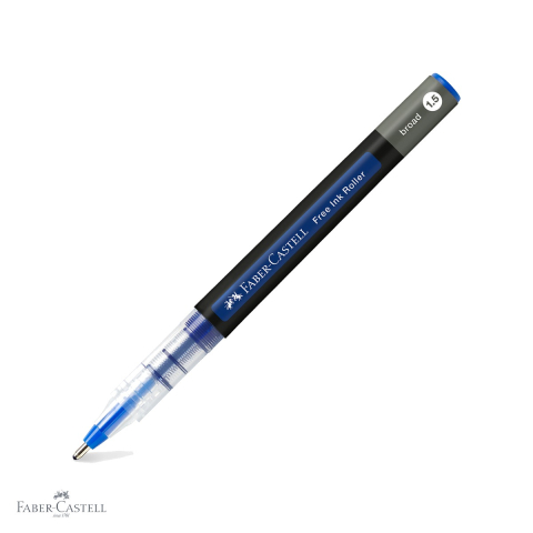 Rollere - Roller Faber-Castell Free Ink albastru, varf conic 1.5mm, scriere fluida si confortabila